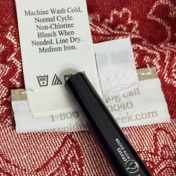 Coldwater Creek Button Down Womens L Red Cotton Blend Floral Paisley Print - Picture 7 of 7